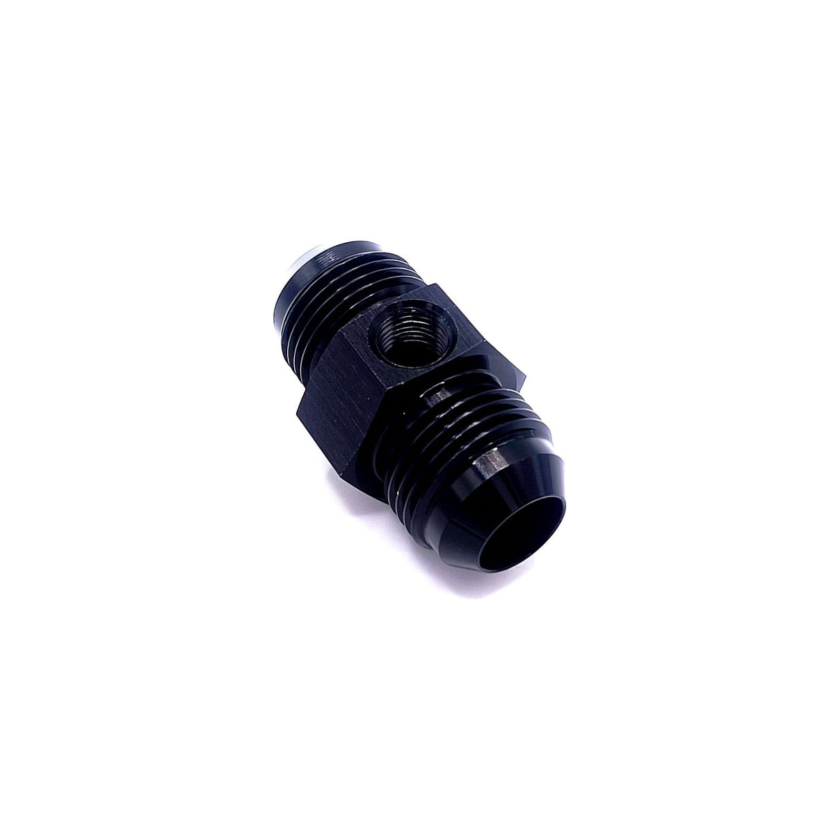 Straight Male To Male Flare With 1/8 NPT Port AN10 (BLACK) - Stone Motorsport