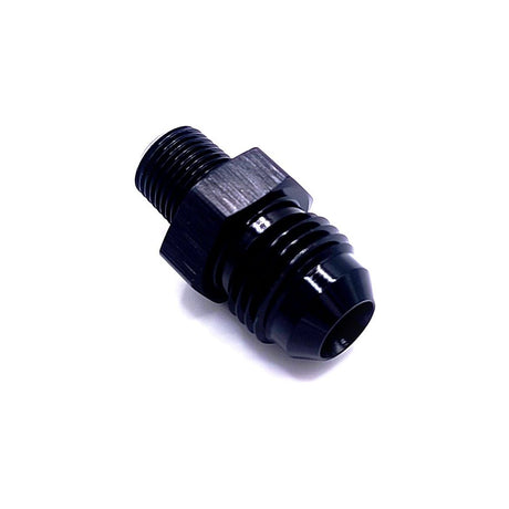 Straight 1/8 NPT To Male AN6 (BLACK) - Stone Motorsport