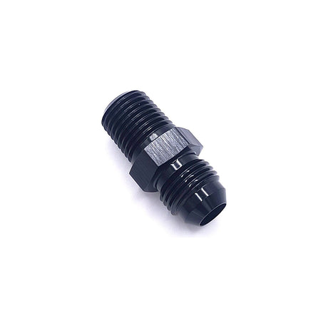 Straight 1/4 NPT To Male AN6 (BLACK) - Stone Motorsport