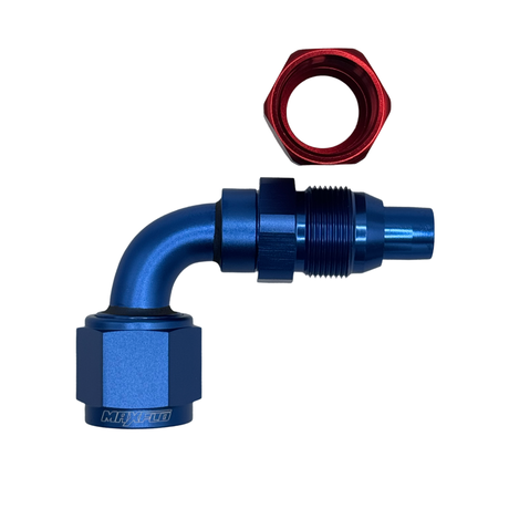 MaxFlo Motorsport AN4 90 degree Swivel Blue/Red