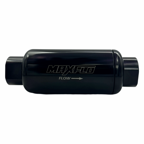 MaxFlo AN10 ORB Billet Fuel Filter 50MM  BLack