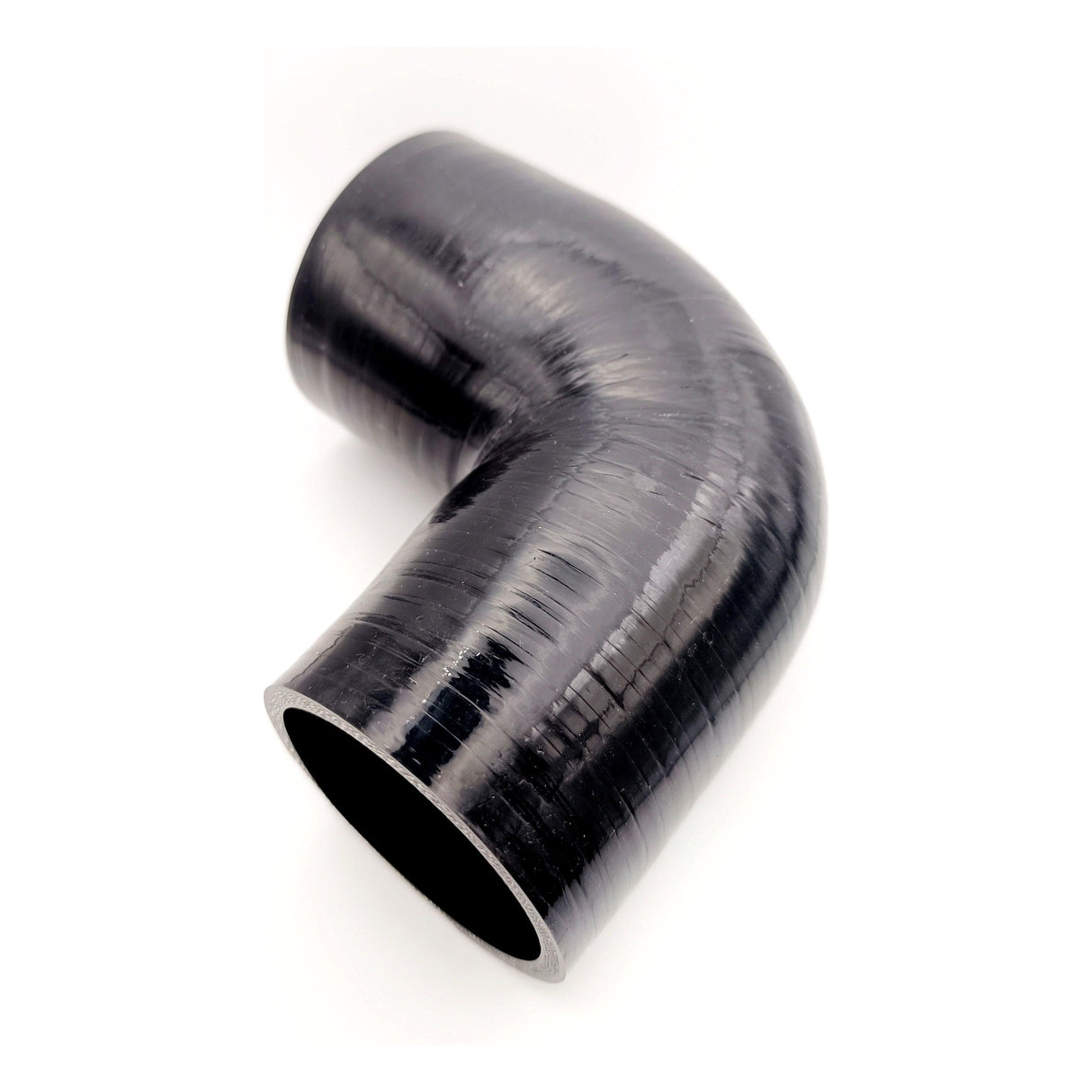Silicone Hose Reducer 90 Degree 63-76mm (2.5”-3.0”) ID (Black) - Stone Motorsport