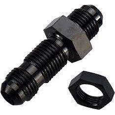 Straight Bulkhead AN12 Black - Stone Motorsport