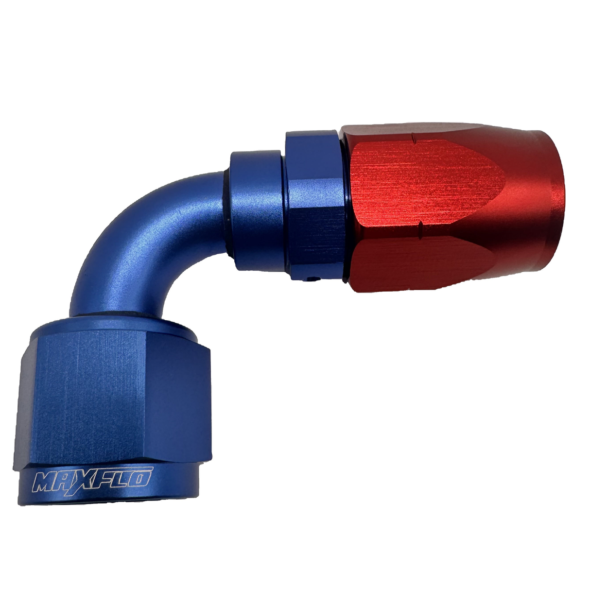 MaxFlo AN8 90 Degree Swivel PTFE BLUE/RED