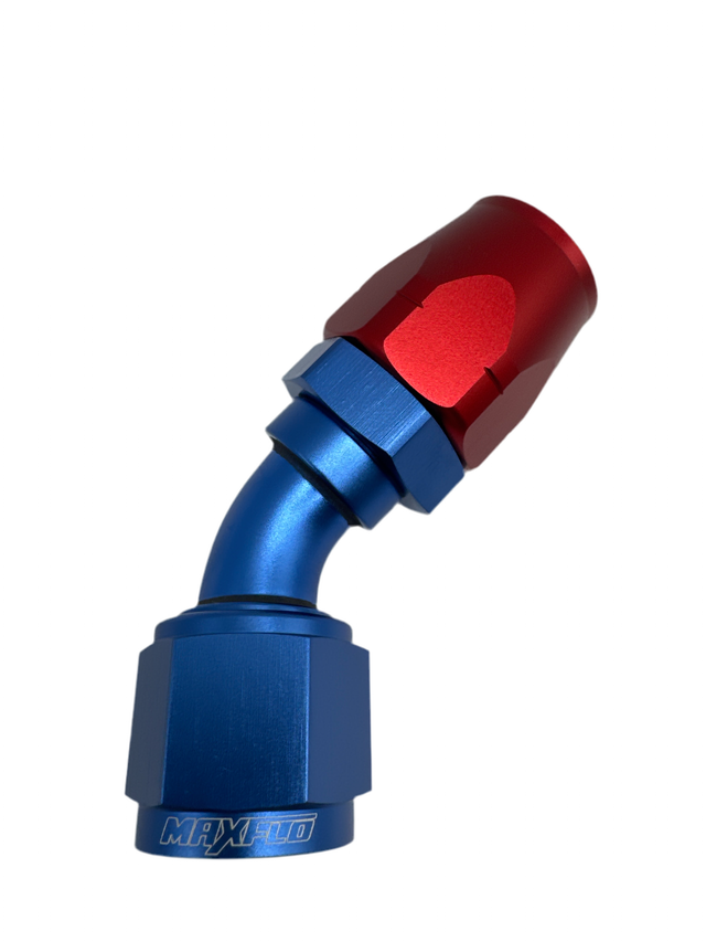 MaxFlo AN10 45 degree Swivel Blue/Red - Stone Motorsport