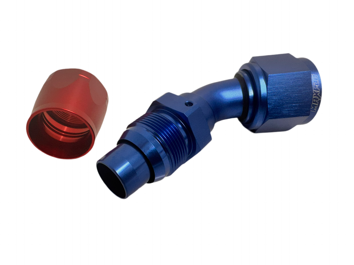 MaxFlo AN12 45 degree Swivel Blue/Red