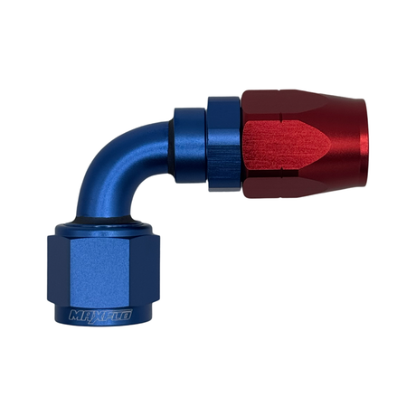 MaxFlo Motorsport AN8 90 Degree Swivel Blue/Red