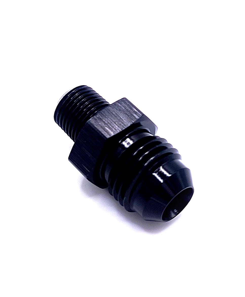 Straight 1/8 NPT To Male AN6 (BLACK)