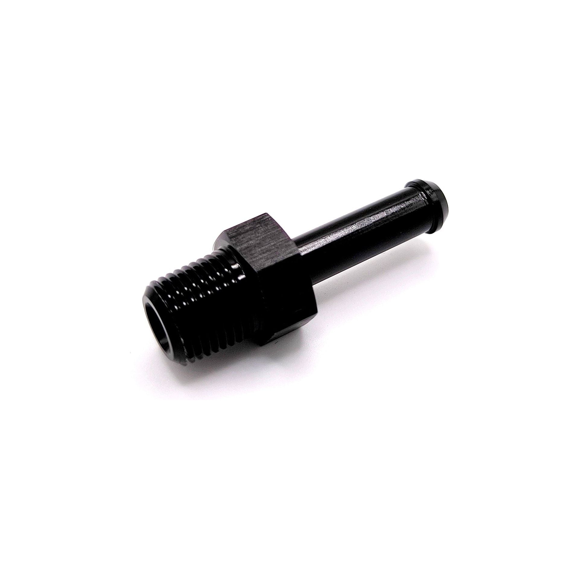Raceworks RWF-421-04-04BK 1/4 NPT To 6mm Barb Straight Fitting – Black, 1/4” Barb