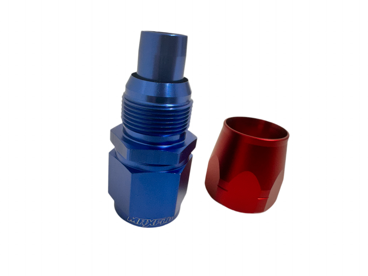 MaxFlo AN10 Straight Swivel Blue/Red PTFE