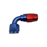 MaxFlo AN8 90 Degree Swivel PTFE BLUE/RED