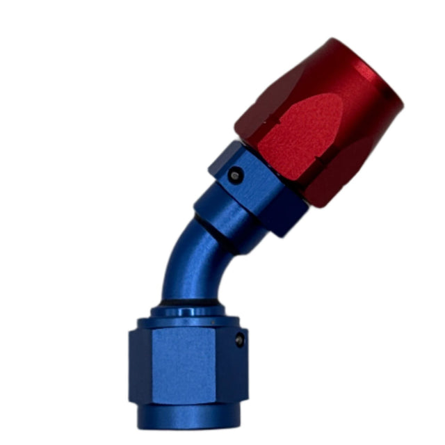 MaxFlo AN6 45 degree Swivel Blue/Red - Stone Motorsport