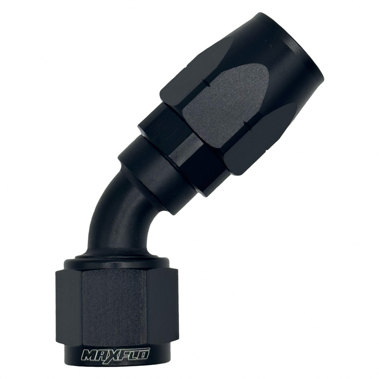 MaxFlo Motorsport AN6 45 degree Swivel Black