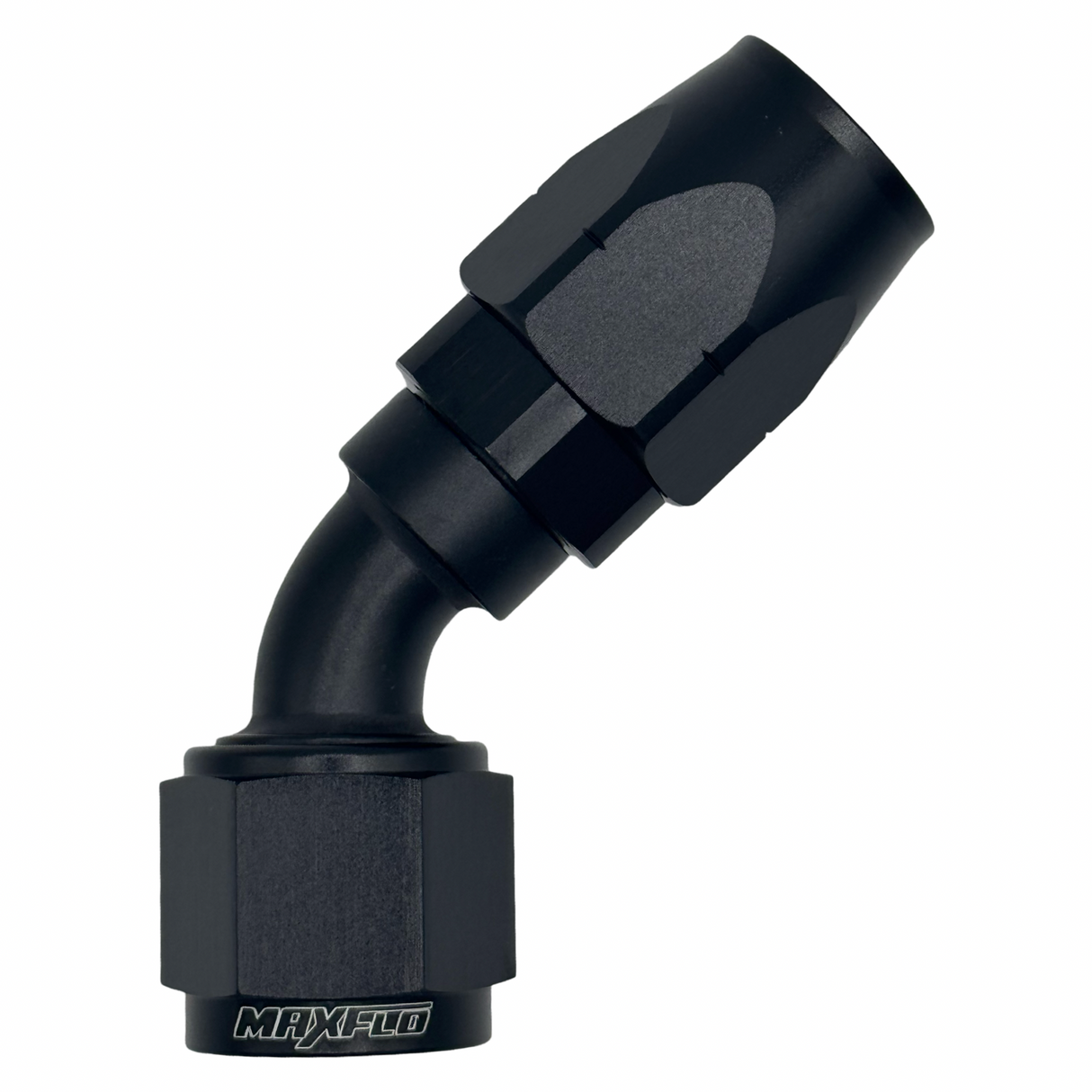 MaxFlo Motorsport AN8 45 Degree Swivel BLACK