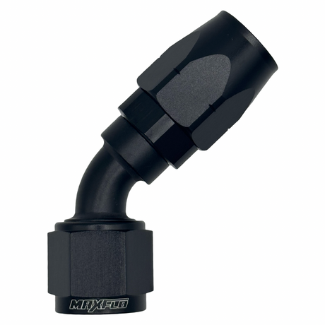 MaxFlo Motorsport AN8 45 Degree Swivel BLACK