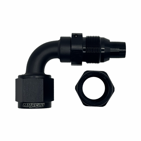 MaxFlo Motorsport AN8 90 Degree Swivel Black