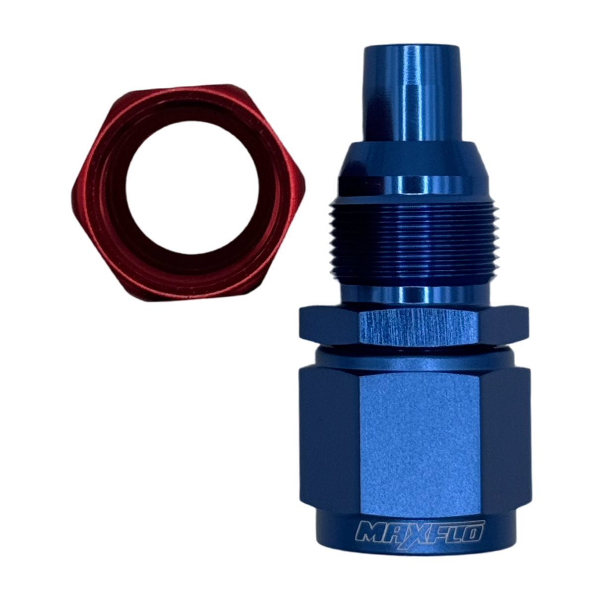 MaxFlo Motorsport AN6 Straight Swivel Blue/Red