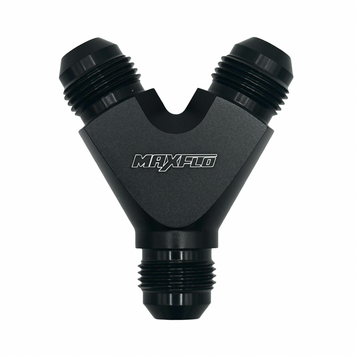 MaxFlo Motorsport AN08 To AN06 "Y" Adapter BlACK