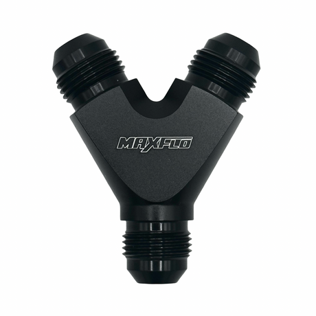MaxFlo Motorsport AN08 To AN06 "Y" Adapter BlACK