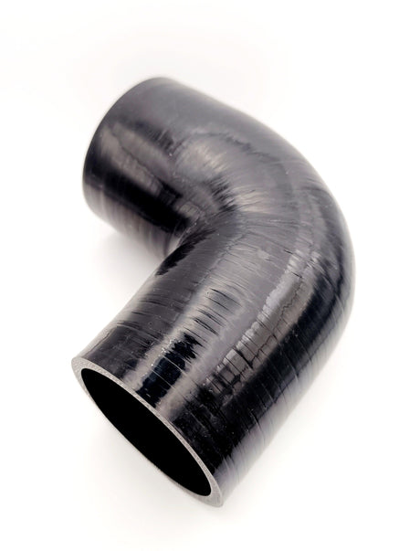 Silicone Hose Reducer 90 Degree 63-76mm (2.5”-3.0”) ID (Black) Fittings Stone Motorsport 