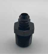 Straight 1/2 NPT To Male AN6 Black Fittings Stone Motorsport 