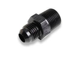 Straight 1/2 NPT To Male AN8 Black Fittings Stone Motorsport 
